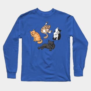 Four Cats Washing Long Sleeve T-Shirt